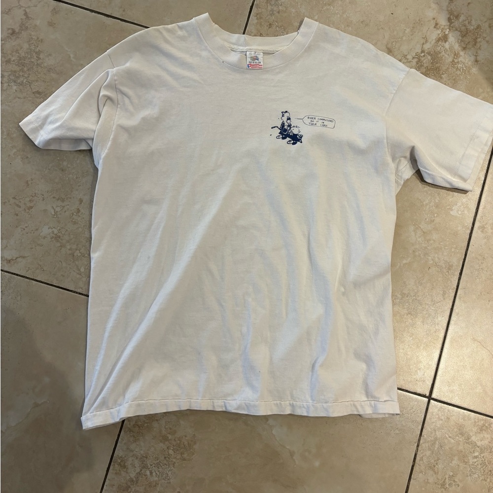 90s Vintage Calvin and Hobbes White Short Sleeve Tee